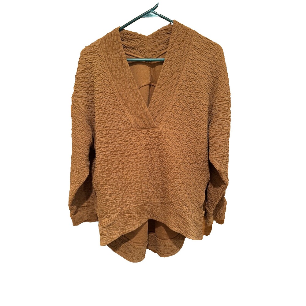 Lululemon Brown pilates sweater off duty wellness  Athleisure Cozy 2 clean girl